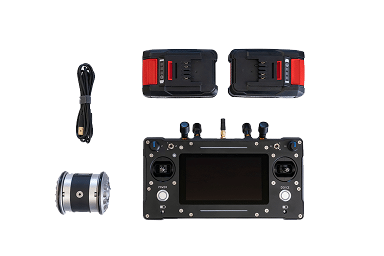 Photo de la composition du kit du robot d’inspection visuelle VIR-1